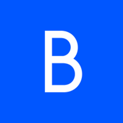 A bold white letter B centered on a bright blue square background evokes a sense of precision and clarity, akin to an assessment's meticulous nature.
